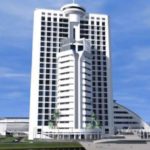 Cameroun – Construction de l’hôtel du Lac à Yaoundé – L’immeuble le plus haut d’Afrique centrale.