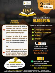 Cameroun – Promotion de la littérature : La 2ème édition du prix OSÚ est lancée.