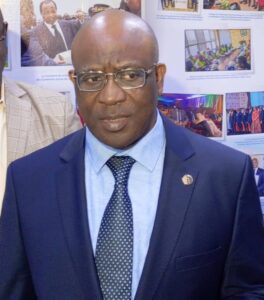 Cameroun – Salon de l&rsquo;action gouvernementale 2024 : Le DG du Port autonome de Kribi présente sa phase 2 d&rsquo;extension qui est à 95% de taux d&rsquo;avancement.