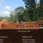 Cameroun – Construction de la route Olounou–Oveng (70 km) : Les terrassements sont déjà au Pk9.