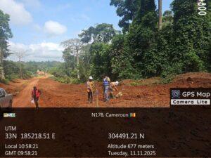 Cameroun – Construction de la route Olounou–Oveng (70 km) : Les terrassements sont déjà au Pk9.