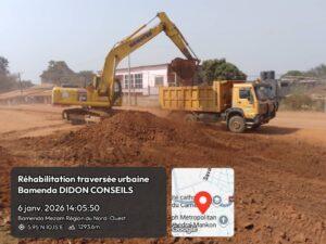 Cameroun – Boulevard urbain de Bamenda : les terrassements généraux sont exécutés sur 3,2 km.
