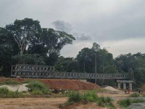 Cameroun – Construction d&rsquo;un Pont métallique sur la rivière Mboro : Le chantier affiche 64,32 % d&rsquo;exécution.