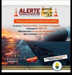 Cameroun – Voiries urbaines de Douala : Des travaux routiers lancés à Bojongo et sur l’axe Parcours Vita – Carrefour Conquête.