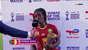 CAN féminine 2026 – Monique Ngock sacrée joueuse du match Cameroun # Ghana.