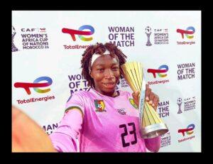 CAN féminine 2026 – Cameroun / Nigéria : Michaely Bihina désignée joueuse du match.